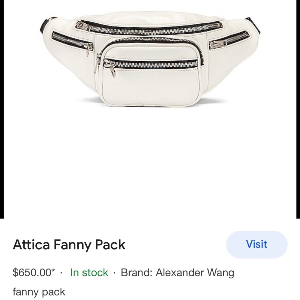 Alexander Wang mini Fanny pack white